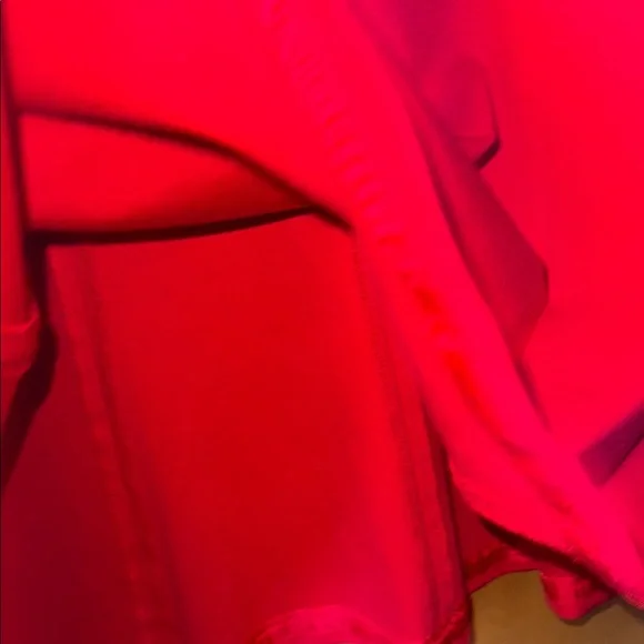 J CREW Red Short Sleeve Flounce Ponte Dress - Picture 3 of 5